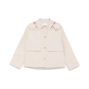 Beige Front Press-Stud Outerwear Yves Salomon , Beige , Dames