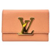 Pre-owned Leather wallets Louis Vuitton Vintage , Beige , Dames