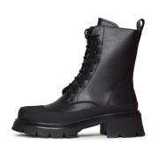 Stijlvolle Leren Veterschoenen Cesare Gaspari , Black , Dames