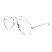 Klassieke Pilot Optische Bril in Zilver Saint Laurent , Gray , Unisex