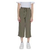 Cropped Viscose Broek Lente/Zomer Collectie Only , Green , Dames