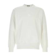 Witte Stretch Katoenen Sweatshirt C.p. Company , White , Heren