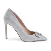 Glitterpomp met logo Dee Ocleppo , Gray , Dames