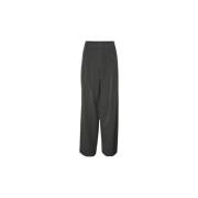 Pinstripe Wide Leg Trousers Vero Moda , Gray , Dames