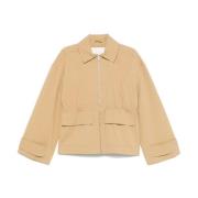 Beige Jack met Rits en Trekkoord Taille Birgitte Herskind , Beige , Da...