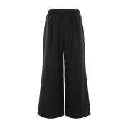 Zwarte Wijde Pijp Wollen Broek Comme des Garçons , Black , Heren