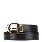 Pre-owned Leather belts Louis Vuitton Vintage , Black , Dames