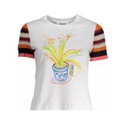 Dynamisch Print Katoenen T-shirt voor Vrouwen Desigual , Multicolor , ...