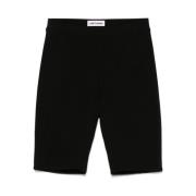 Zwarte Elastische Tailleband Picot Trim Shorts LOW Classic , Black , D...