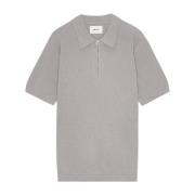 Ritssluiting Polo Gebreid Poloshirt Nn07 , Gray , Heren