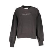 Elegant Sweatshirt met Ronde Hals en Lange Mouwen Calvin Klein , Black...