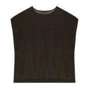 Zijden top Balmain , Green , Dames