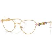 Kattenoog Metalen Frame met Lichtpunt Swarovski , Yellow , Unisex