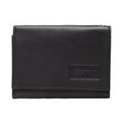 Zwarte Leren Portemonnee Rfid Clip Eastpak , Black , Heren