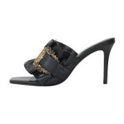 Zwarte sandalen met Barok gesp Versace Jeans Couture , Black , Dames