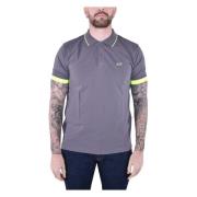 Moderne Gestreept Poloshirt Korte Mouwen Sun68 , Gray , Heren