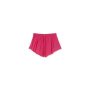 Katoenen Bermuda Shorts Msgm , Pink , Dames