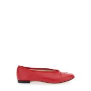 Rode platte schoenen van zacht nappaleer Marine Serre , Red , Dames