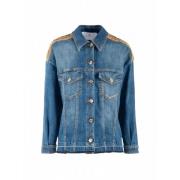 Denim Geborduurde Jas Nenette , Blue , Dames