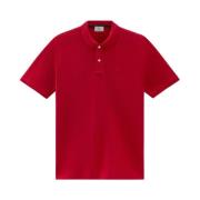 Polyester Polo Shirt Woolrich , Red , Heren