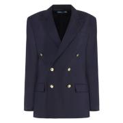 Wollen Double-breasted Blazer Polo Ralph Lauren , Blue , Dames