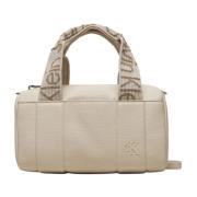 Beige Rits Tas met Zakken Calvin Klein Jeans , Beige , Dames