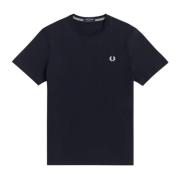 Blauwe Crew Neck T-Shirt Fred Perry , Blue , Heren