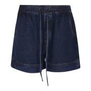 Blauwe Lyocell Bermuda Shorts Damesmode P.a.r.o.s.h. , Blue , Dames