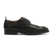 Casual herenschoenen met brogue decoratie Kazar , Black , Heren