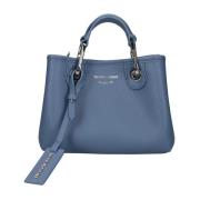 Gedrukte Hertenlogo Handtas Emporio Armani , Blue , Dames