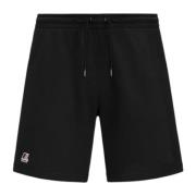 Zwarte Jogging Shorts Bermuda Poly Katoen K-Way , Black , Heren