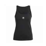 Katoen Ronde Hals Regular Fit Top Adidas Originals , Black , Dames