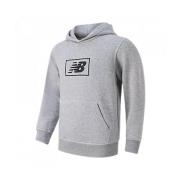 Polyester Hoodie Junior Unisex Logo New Balance , Gray , Heren