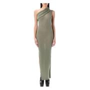 Asymmetrische One-Shoulder Jurk Celadon Rick Owens , Green , Dames