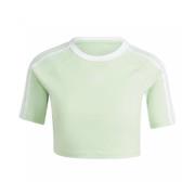 Katoenen T-shirt met iconische strepen Adidas Originals , Green , Dame...