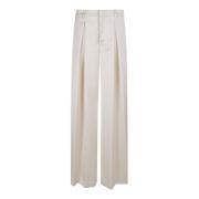 Witte elegante broek met verborgen sluiting Andamane , White , Dames