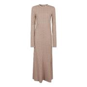 Elegant Rhinestone Adorned Dress Max Mara , Beige , Dames