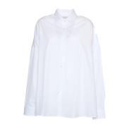 Witte Oversized Knoopshirt Dries Van Noten , White , Dames