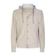 Suede en Fleece Bomberjack Eleventy , Beige , Heren