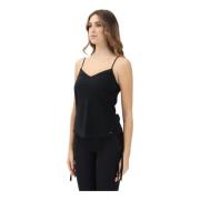 Minimalistische Zwarte Top Elegante Casual Stijl Armani Exchange , Bla...