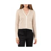 Elegante Studio Gebreide Top Max Mara Studio , Beige , Dames