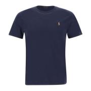 Blauw Katoenen T-shirt met Geborduurd Logo Polo Ralph Lauren , Blue , ...