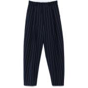 Navy Blue Elastische Tailleband Broek Alexander Wang , Blue , Dames