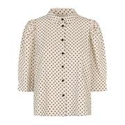 Elegante Bonoll Shirt met Pofmouwen Lollys Laundry , Beige , Dames