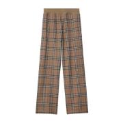 Vintage Check Beige Broek Burberry , Multicolor , Heren