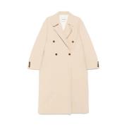 Beige Regenkleding Dubbel-Borst Jas LOW Classic , Beige , Dames