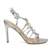 Sandaal met Hak en Parels Stuart Weitzman , Gray , Dames