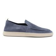 Suede Loafers Made in Italy Officine Creative , Blue , Heren