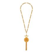 Messing Poeder Compacte ketting Balmain , Yellow , Dames