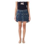 Blauwe Denim A-Lijn Rok JW Anderson , Blue , Dames